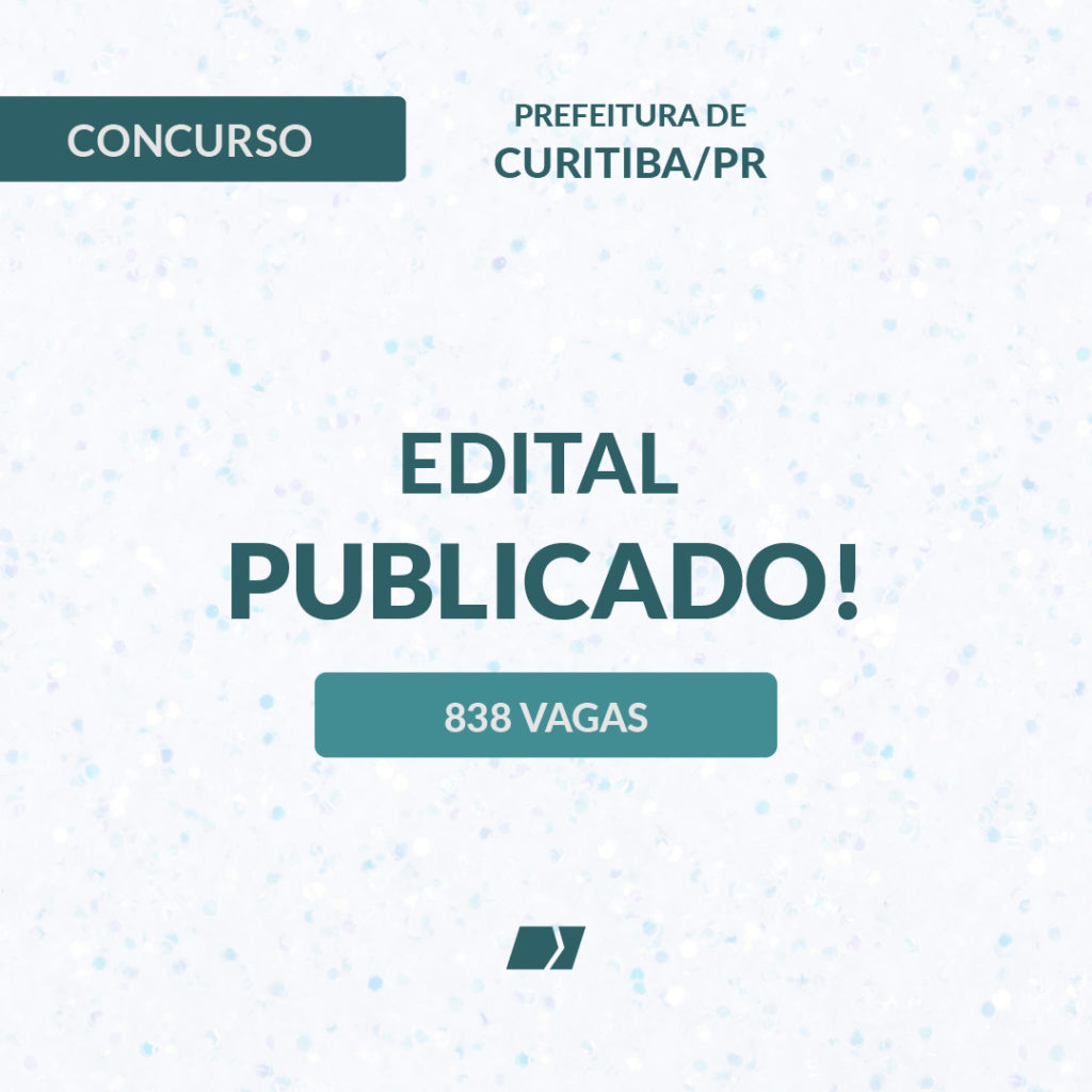 Concurso Prefeitura de CuritibaPR edital publicado 838 vagas! Energia Concursos