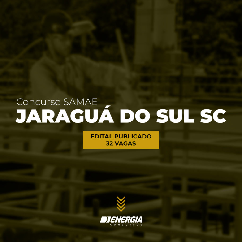 Concurso SAMAE de Jaraguá do SulSC 2023 Sai edital com 32 vagas